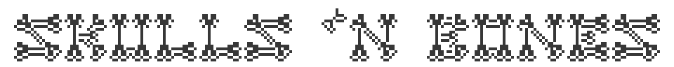 Skulls 'N Bones - 17x17 Pixel Font (Halloween)