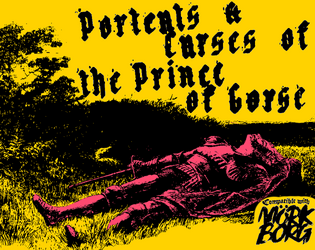 Portents & Curses of the Prince of Gorse   - A bookmark solo oracle and procedure for Mork Borg 