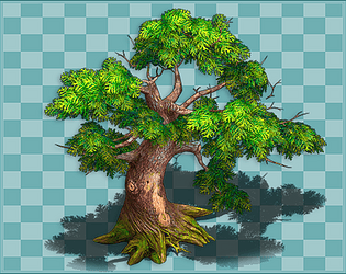 Free 32x32 Pixel Art Trees by MichaelsGameLab