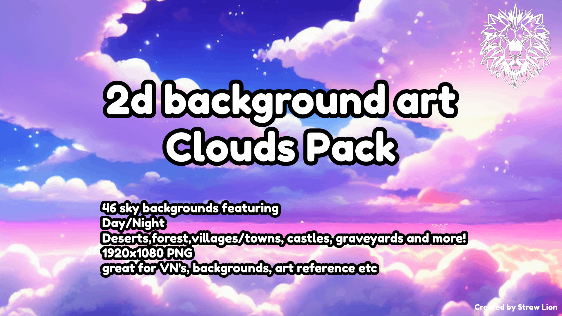 Cloud & Skies Backgrounds 2d Art Pack
