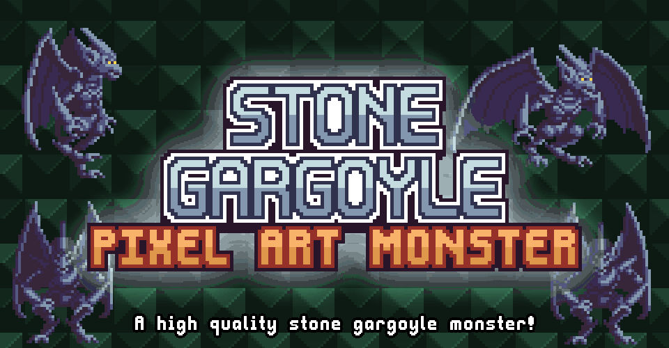 Stone Gargoyle - Pixel Art Monster