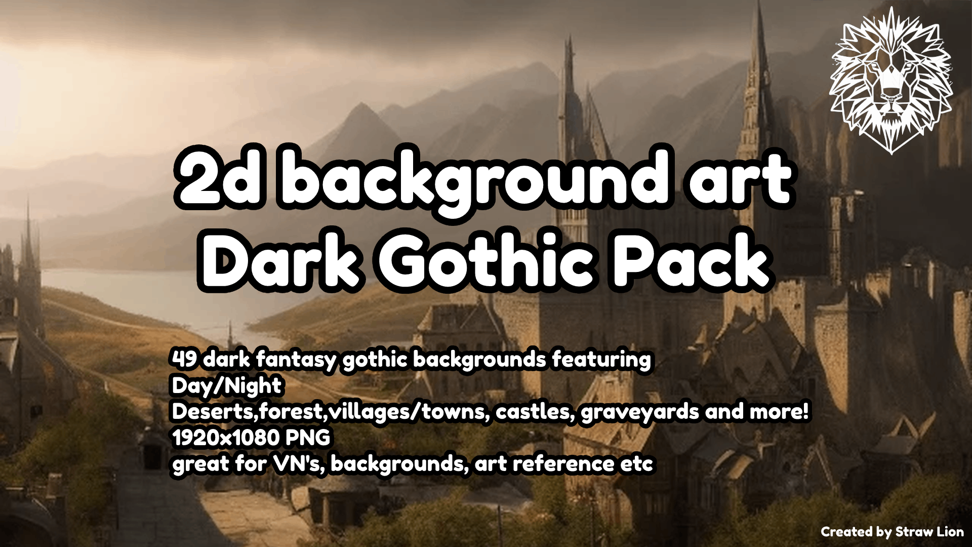 Dark Gothic Pack Backgrounds 2d Art Pack