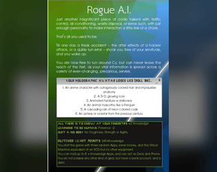 Rogue AI, a class for Cy BORG   - You used to be an insignificant piece of code, now you are free 