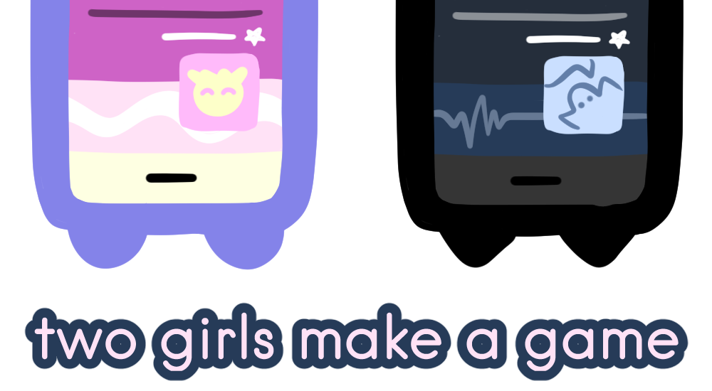 two girls make a game