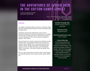 The Adventures of Spider Jack in the Cotton Candy Forest - A Metahumans Rising Adventure  