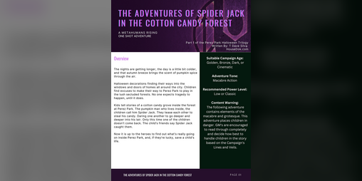 Cover image for 🎃 The Adventures of Spider Jack in the Cotton Candy Forest - A Metahumans Rising Adventure