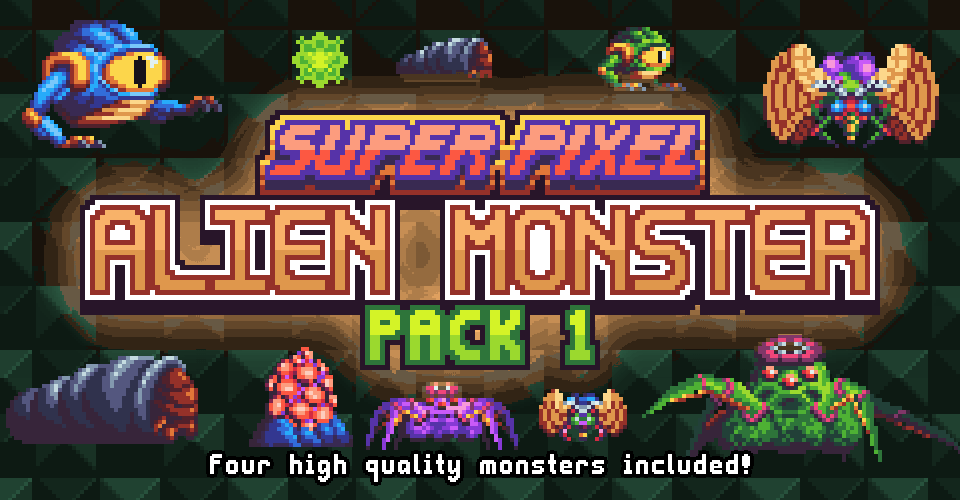 Super Pixel Alien Monster Pack 1