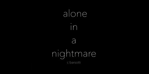Cover image for alone in a nightmare