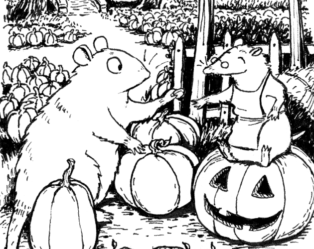 Opossum's Halloween by shortsplit