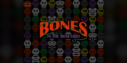 Cover image for Bones in the Boneyard: Halloween Falling Skulls Game