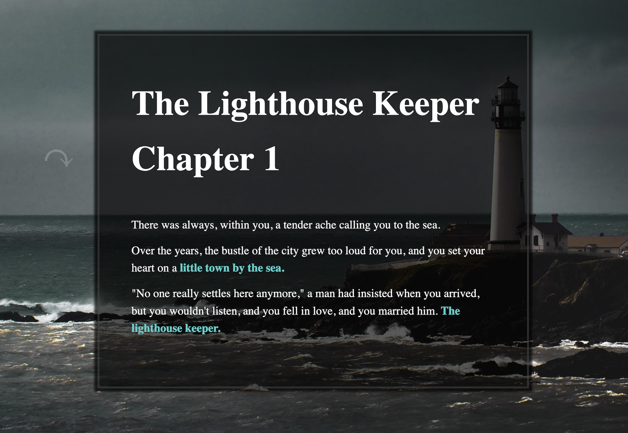 Cover image for The Lighthouse Keeper - Chapter 1