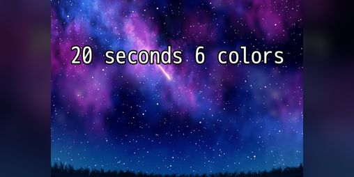 Cover image for 20 seconds 6 colors