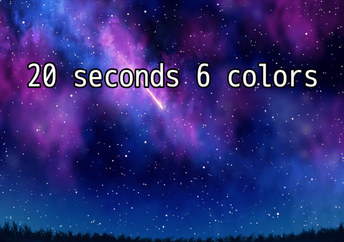 Cover image for 20 seconds 6 colors