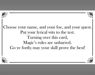 Power Poetics, a Business Card TTRPG   - A pocket-sized lyric game where you use poetry to do magic. 