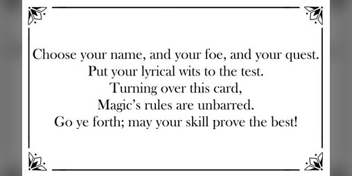 Cover image for Power Poetics, a Business Card TTRPG
