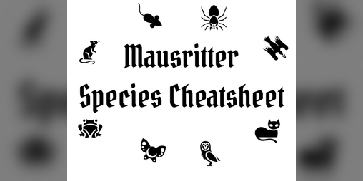 Cover image for Mausritter Species Cheatsheet