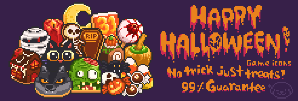 Pixel Halloween Treats 32x32 Icons