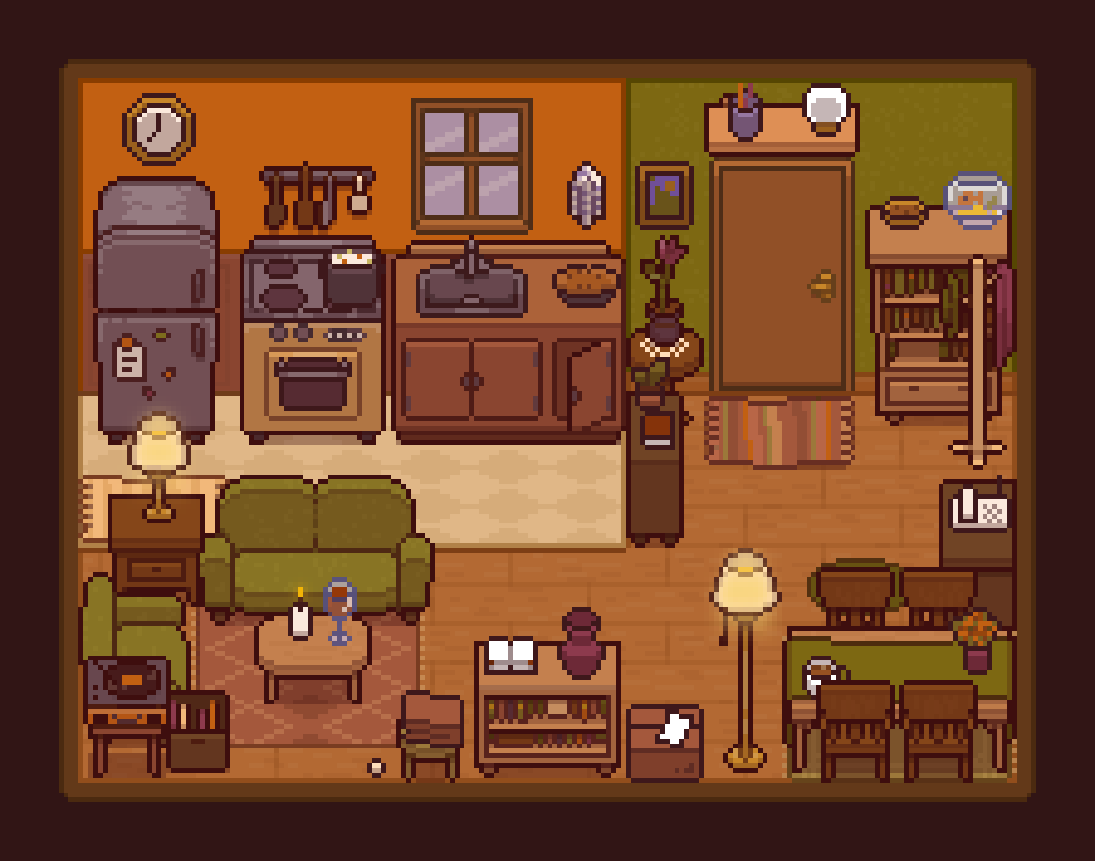 Top-Down Retro Interior  [Pixel Art] by Penzilla