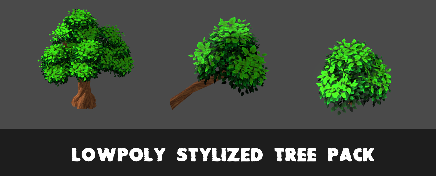 3D lowpoly stylized tree pack