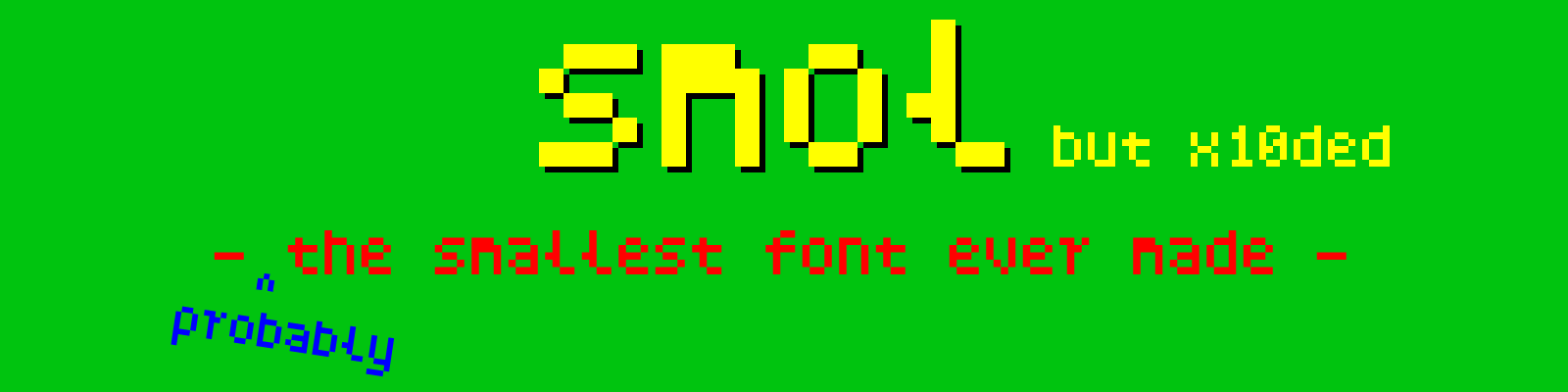 smol – A Monospaced Font (Extended)