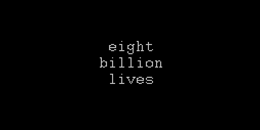 Cover image for eight billion lives