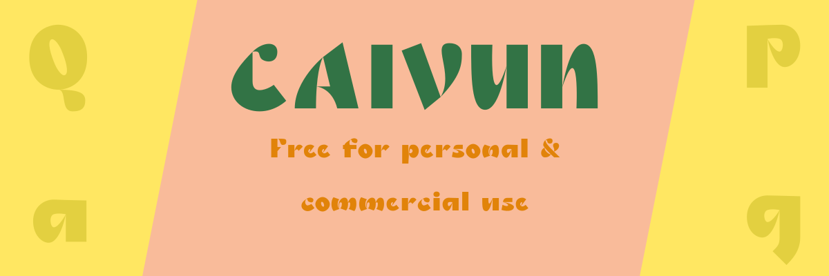 Caivun : A retro display font