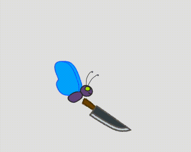 Butterfly with a knife