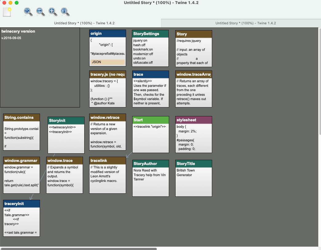 tracery to twine 1.4.2 base project by vin; androgyne