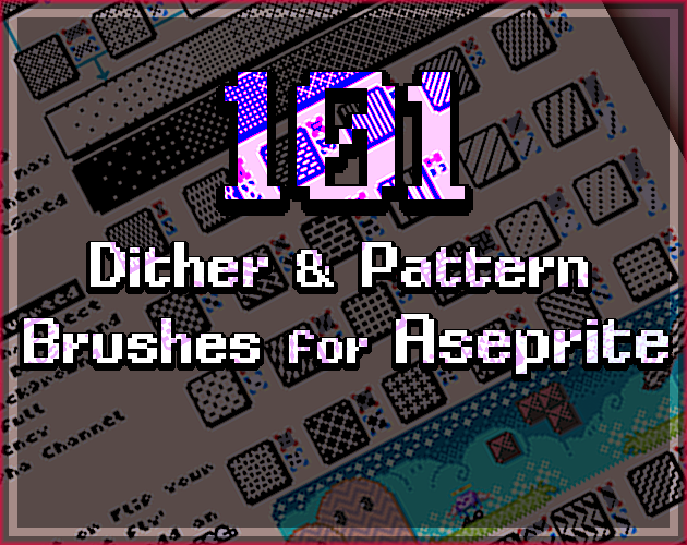 101 Dither & Pattern Brushes for ASEPRITE