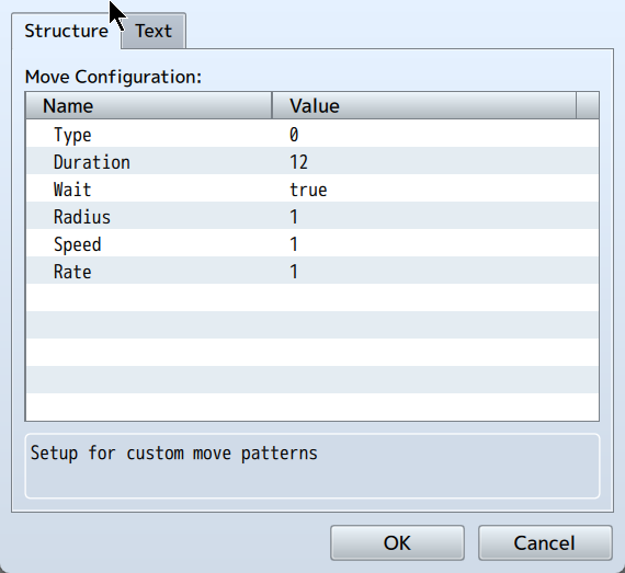 Projectile Custom Move Configuration