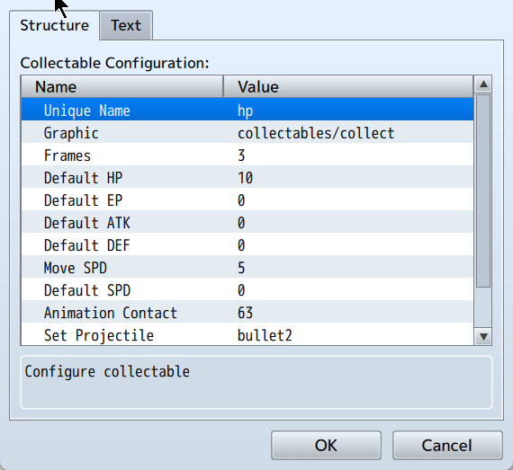 Collectable configuration