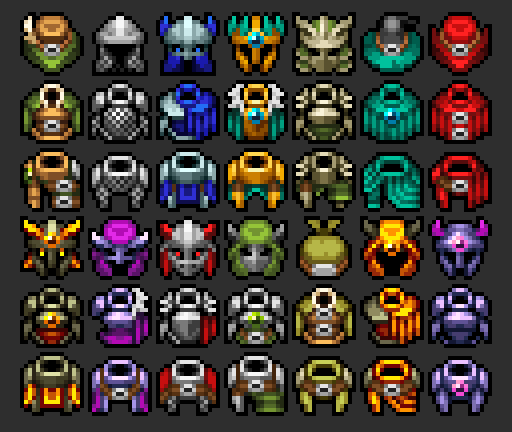 16x16 Armor RPG Icons