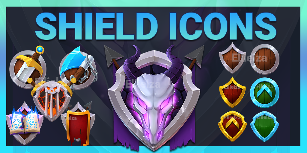 RPG themed shield icons