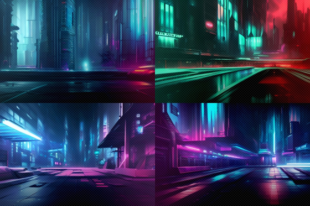 Cyberpunk backgrounds collection