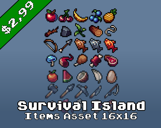 Survival Island Items Asset (16x16) by ninth-jedi
