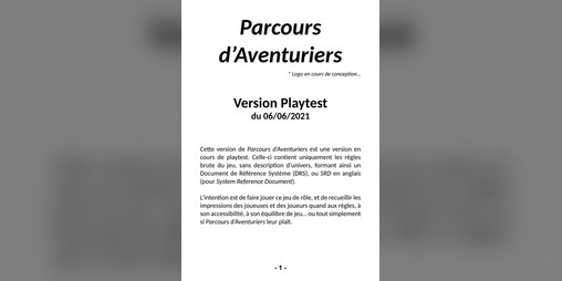Cover image for [Playtest] Parcours d'Aventuriers