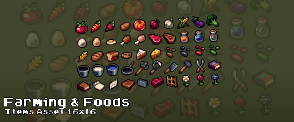Farming & Foods Items Asset (16x16)