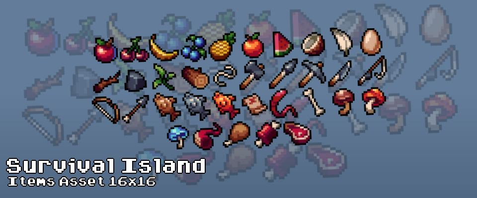 Survival Island Items Asset (16x16)