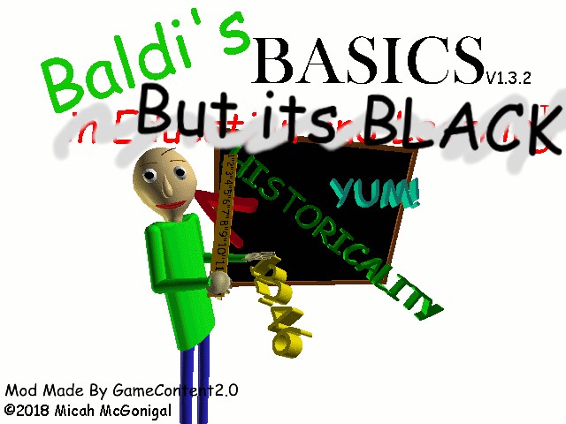 Baldi Basics But Its Black