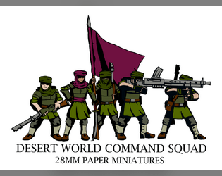 Desert World Command - Paper Minis  