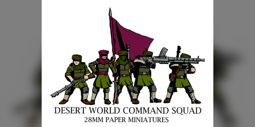 Cover image for Desert World Command - Paper Minis