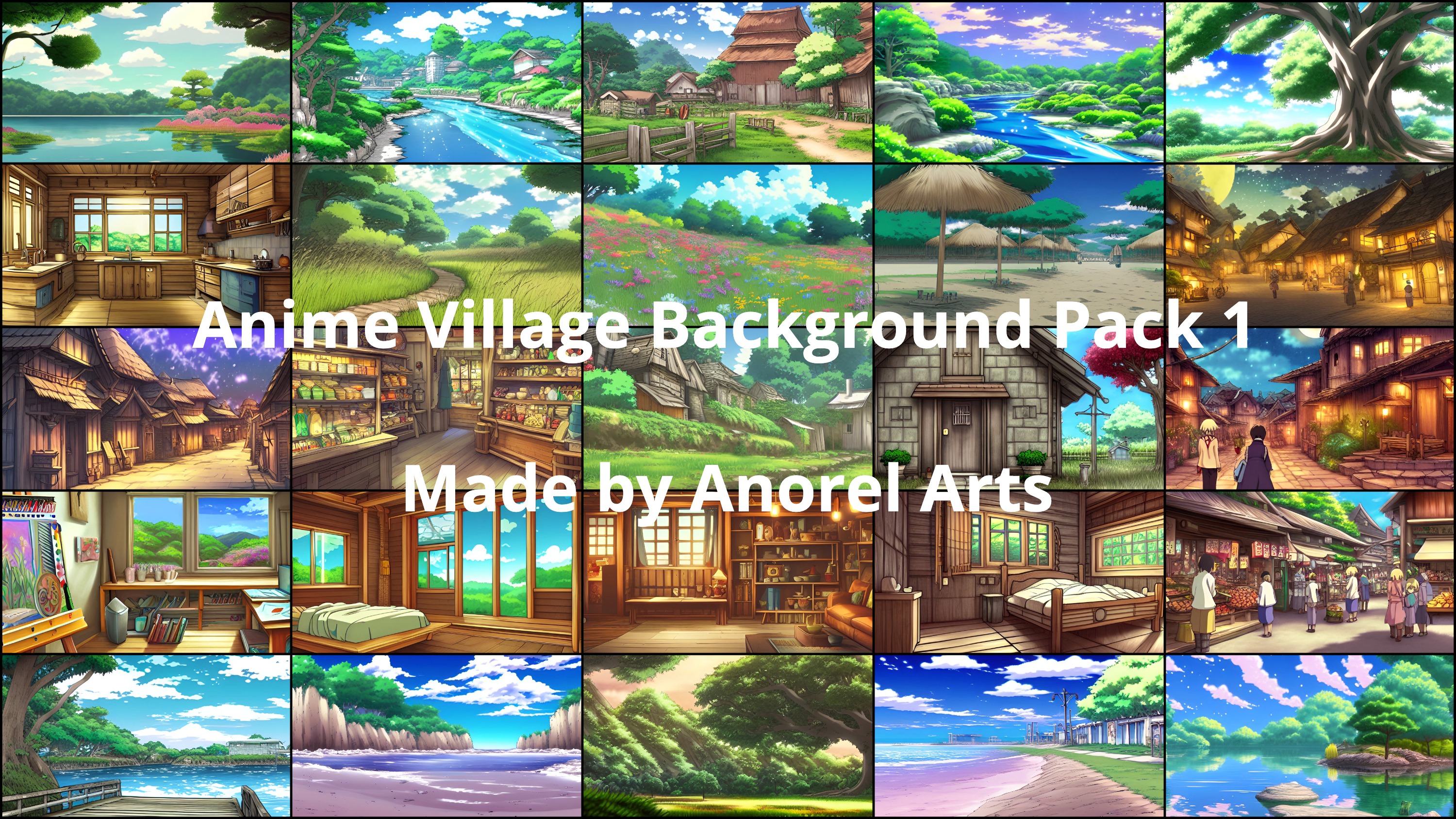 Anime Village Background Pack 1