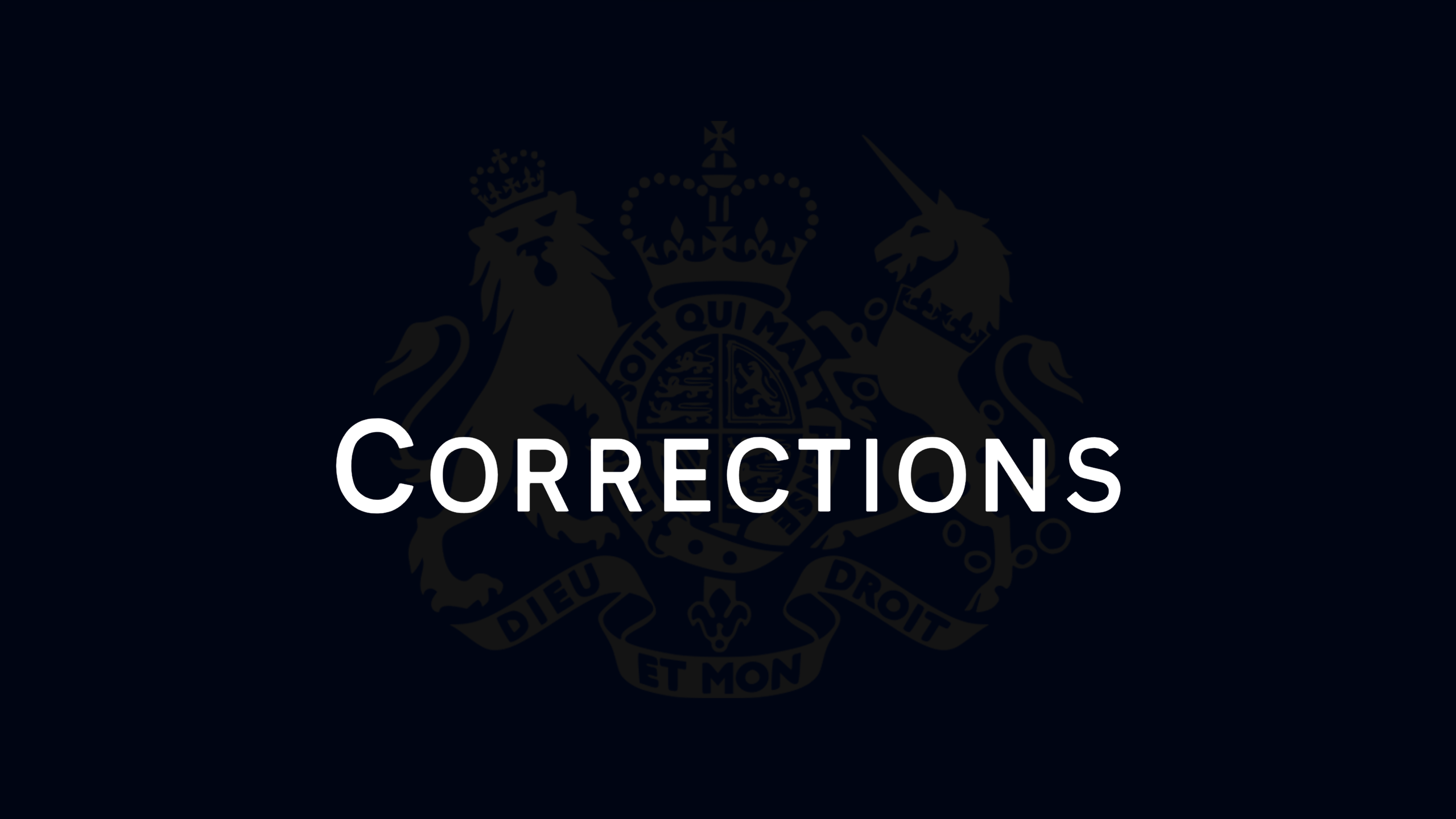 Corrections