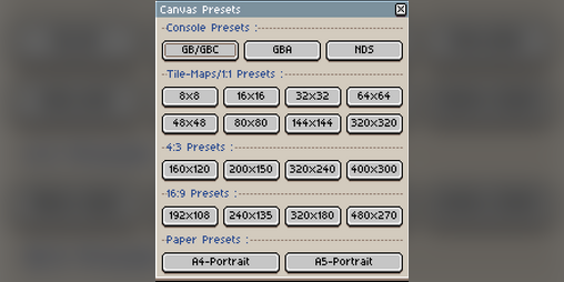 Cover image for Canvas Presets for Aseprite