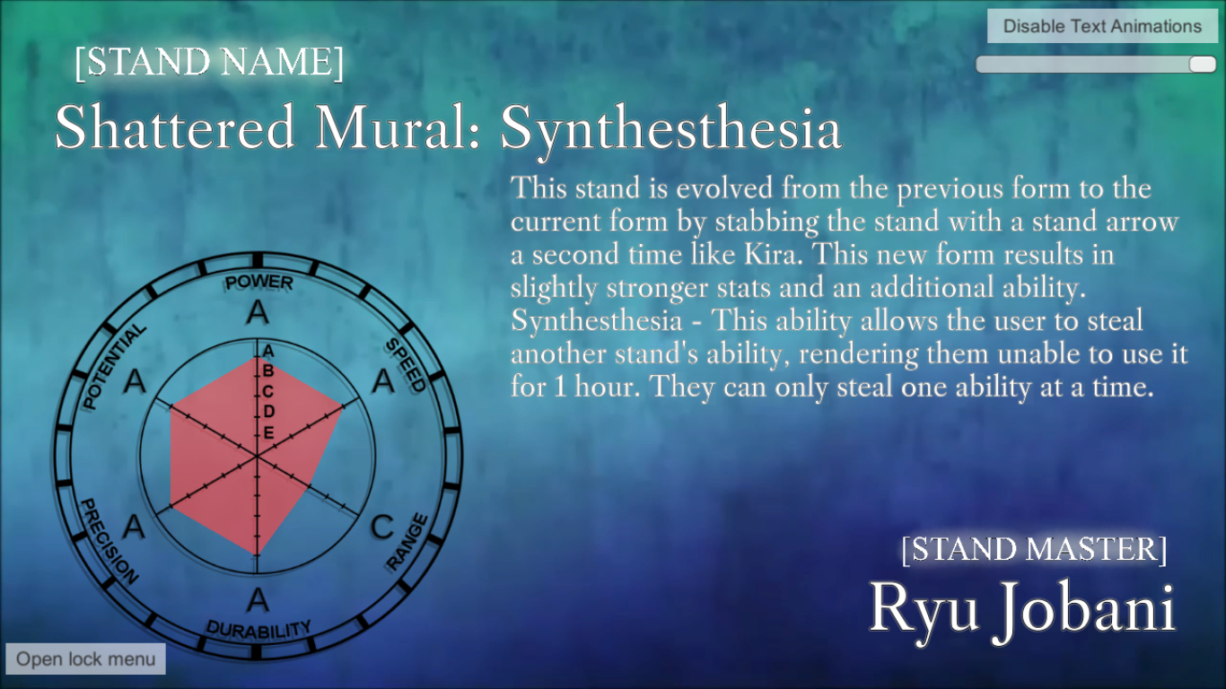 Jojo Stand Stats  Spin the Wheel - Random Picker