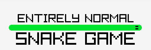 Entirely Normal Snake Game