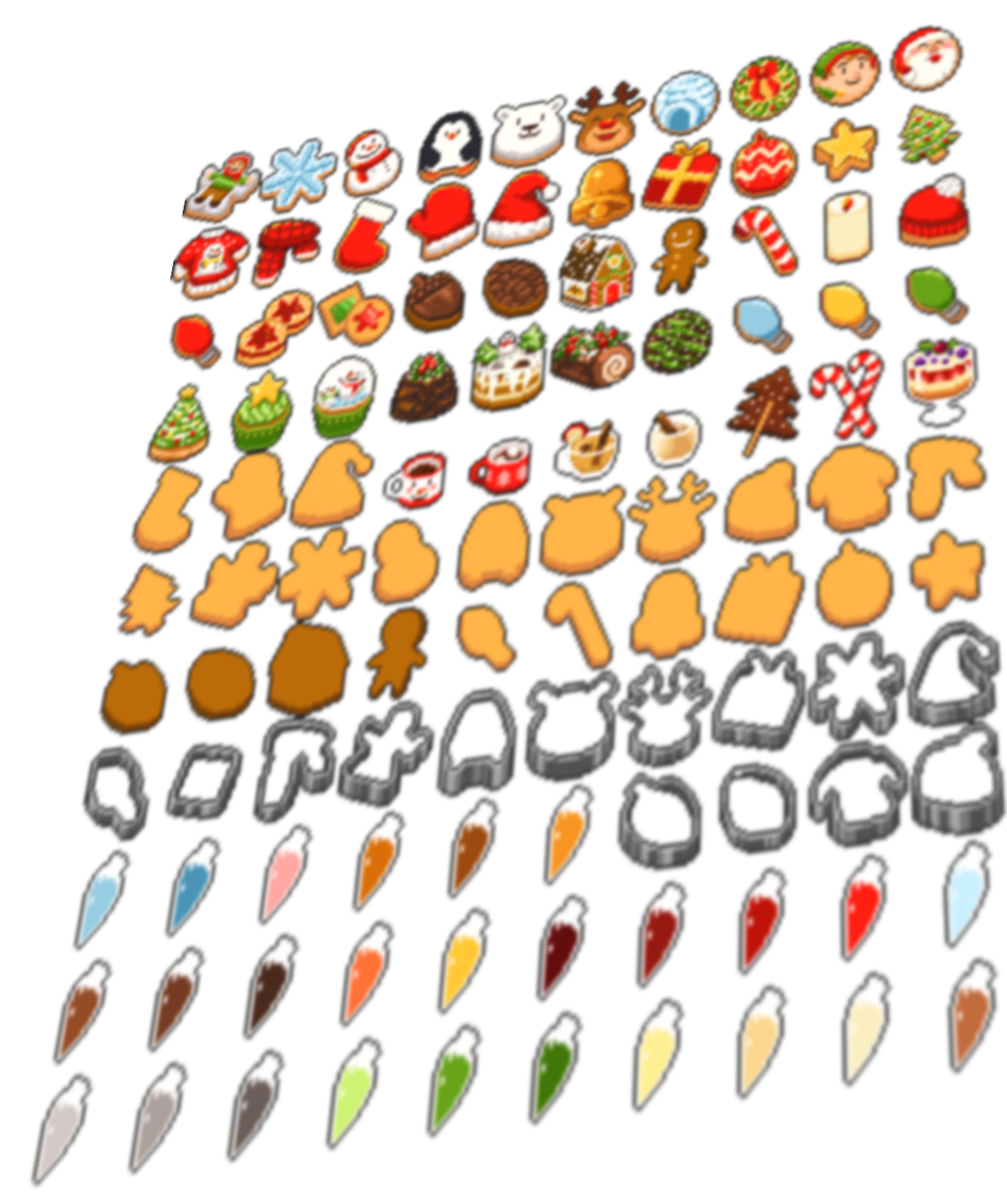 Christmas treats 32x32 icons pixel art! by ToffeeHazel