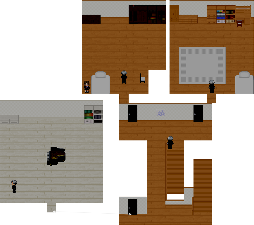 Entire Map of Ao Oni in RPG Make (for ref) - Ao Oni by DiabloFox