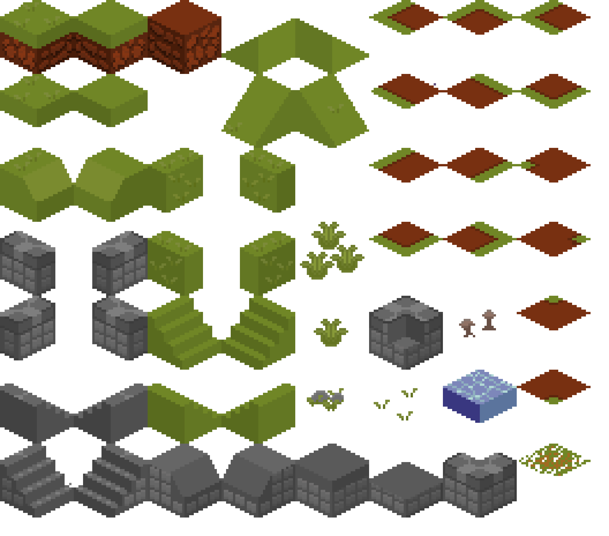 Forest Dungeon Isometric Tileset by Willsan89