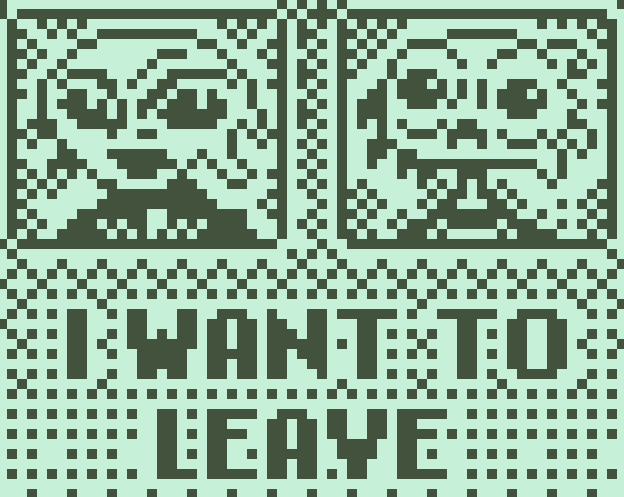 The thumbnail for a game called I Want to Leave.